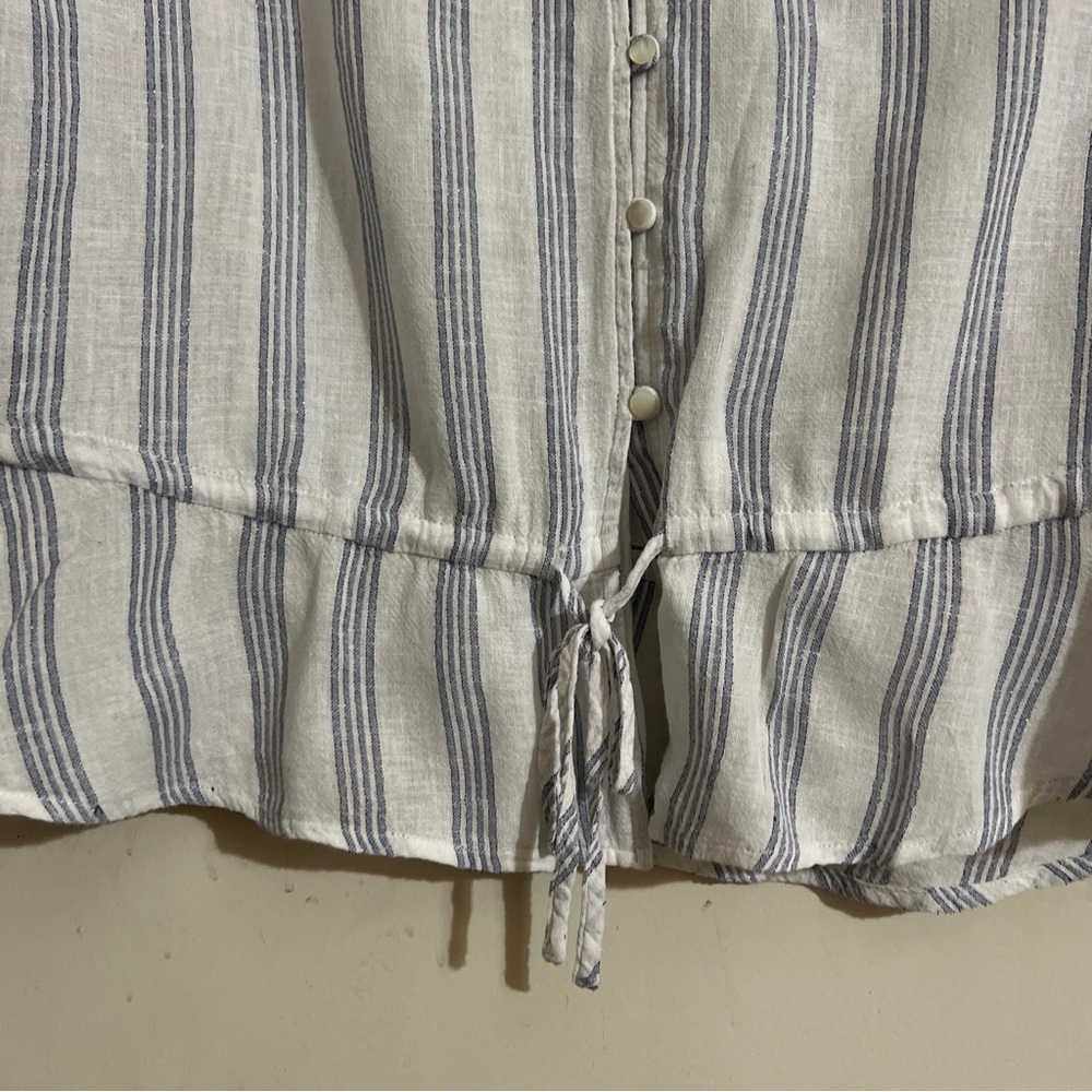 Rails Marti Cayman stripe medium boho peplum button down top - Picture 4 of 11